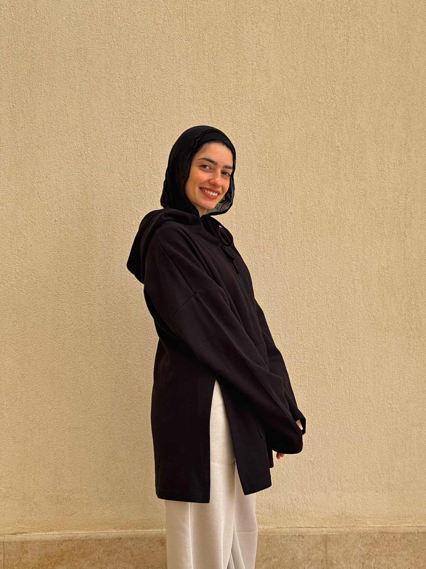 Sides Slit Kashmir Sweatshirt