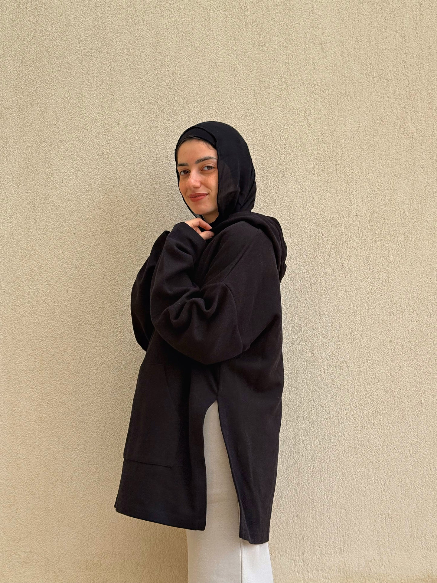 Sides Slit Kashmir Sweatshirt