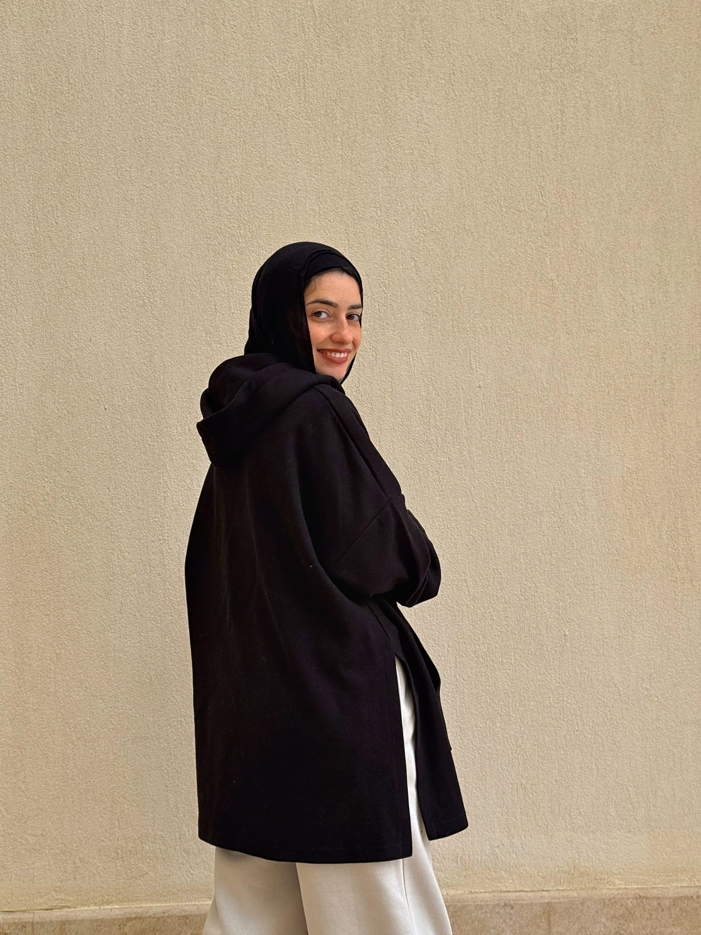 Sides Slit Kashmir Sweatshirt