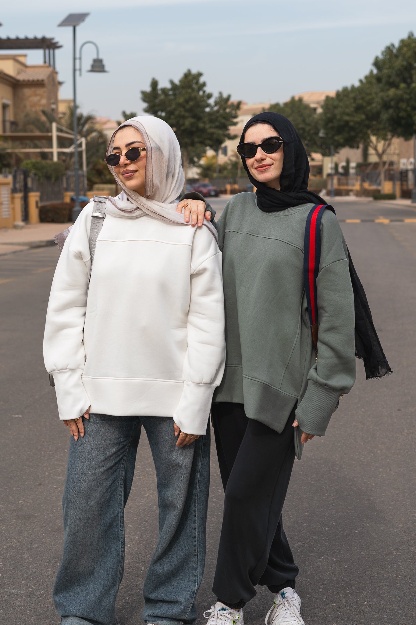 Thumbhole White Sweater