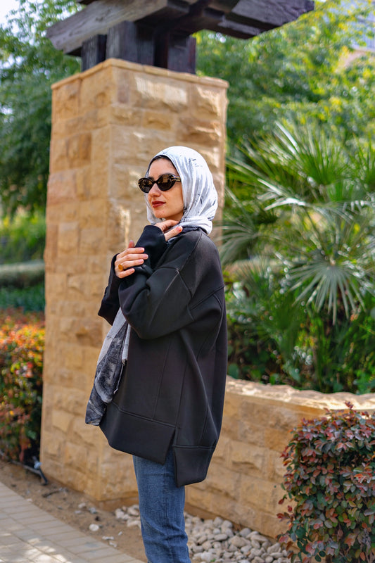 Thumbhole Black Sweater