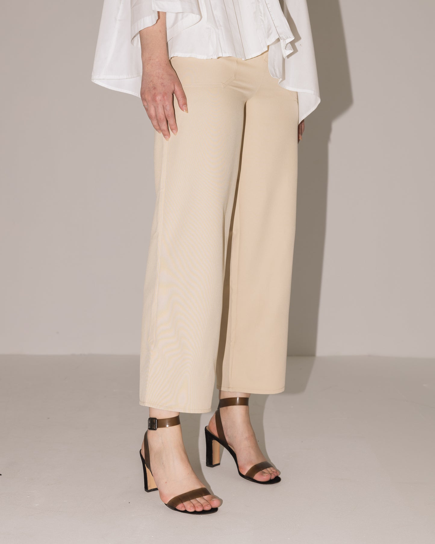 Beige Regular Pants