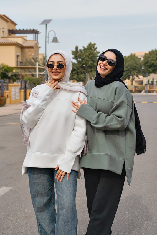 Thumbhole Olive Sweater